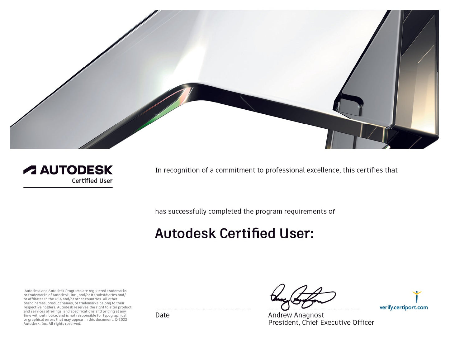 Autodesk Certified User Inventor Certification - with retake