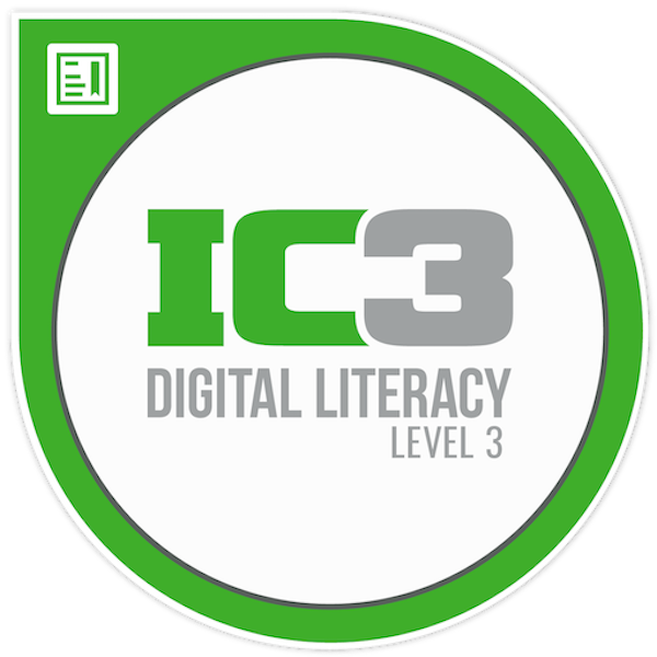 IC3 Digital Literacy Global Standard 6 - (3 Exams + 2 Retakes)