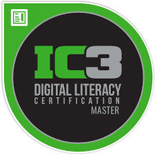 IC3 Digital Literacy Global Standard 6 - Bundle Offer with (3 Exams + 2 Retakes)