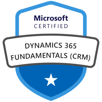 Microsoft Dynamics 365 (CRM) - (Exam MB-910) badge