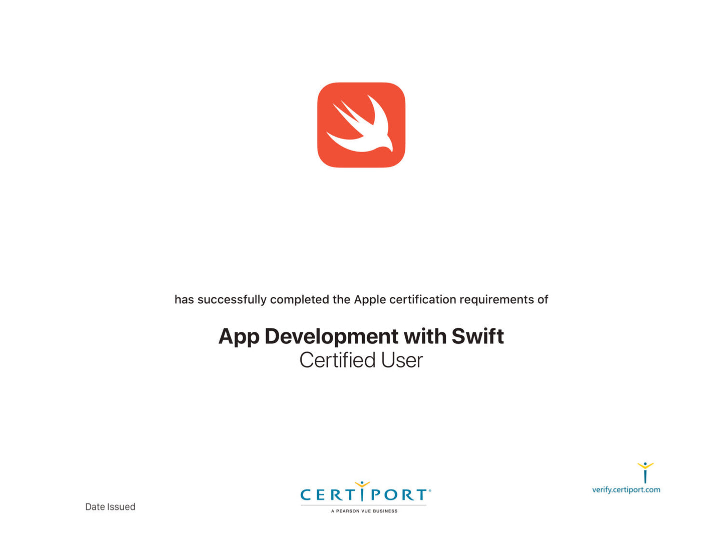 App Development with Swift Certified User Certification - with Practice Tests