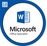 Microsoft Office Specialist Word badge